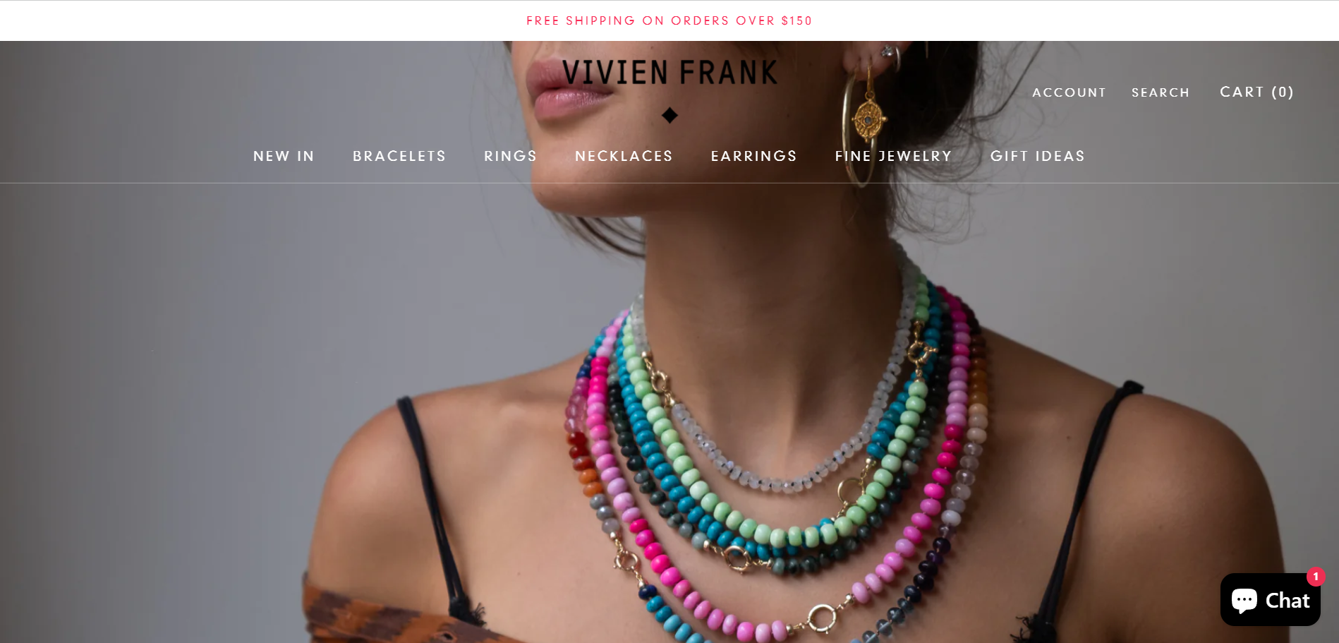 Shopify Jewelry Stores vivien frank