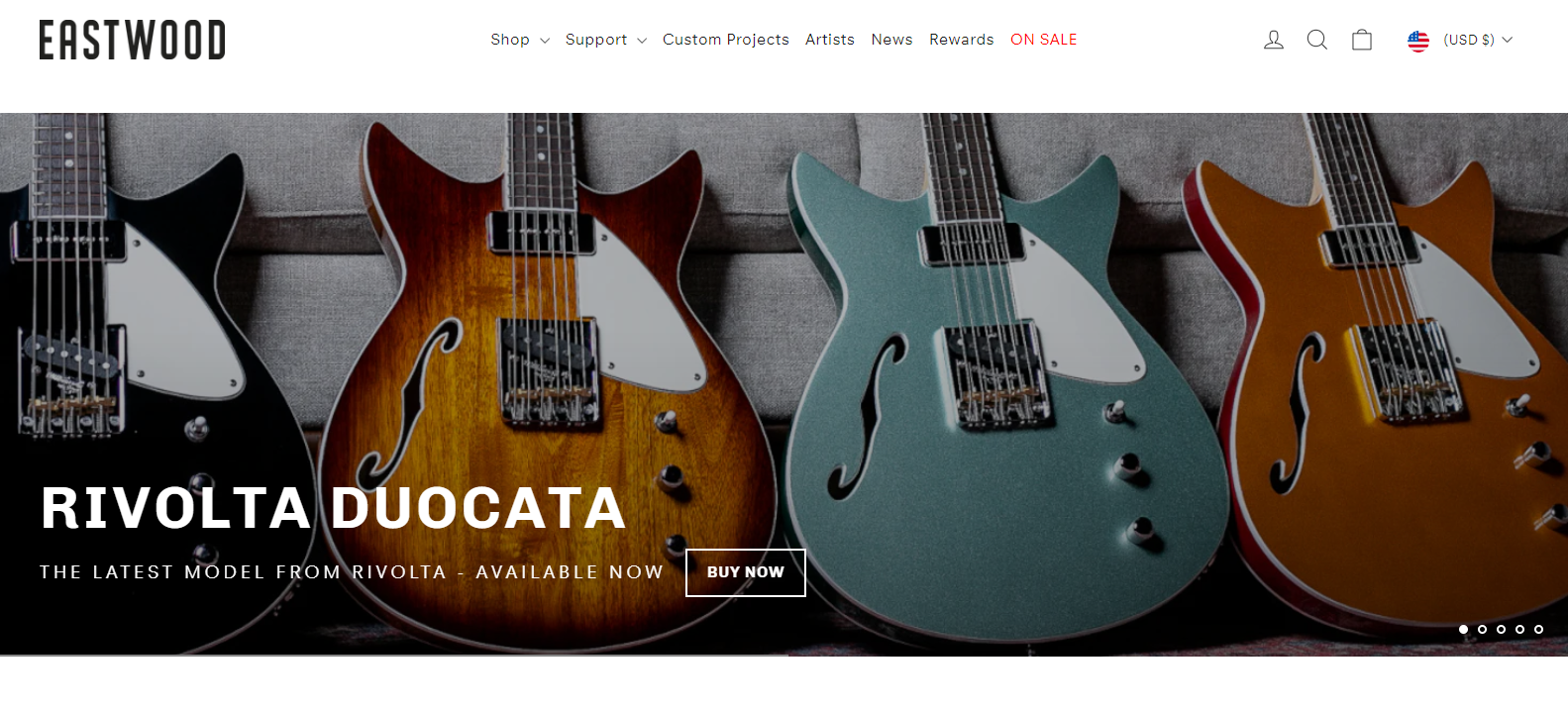 top shopify music store eastwood guitars