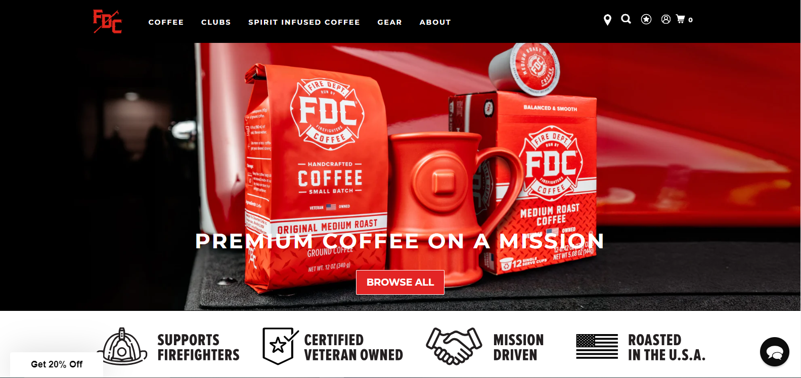 top shopify plus store Fire Dept. Coffee