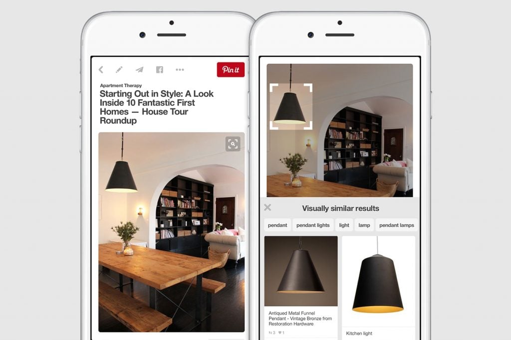 Pinterest Lens partnered with retailers