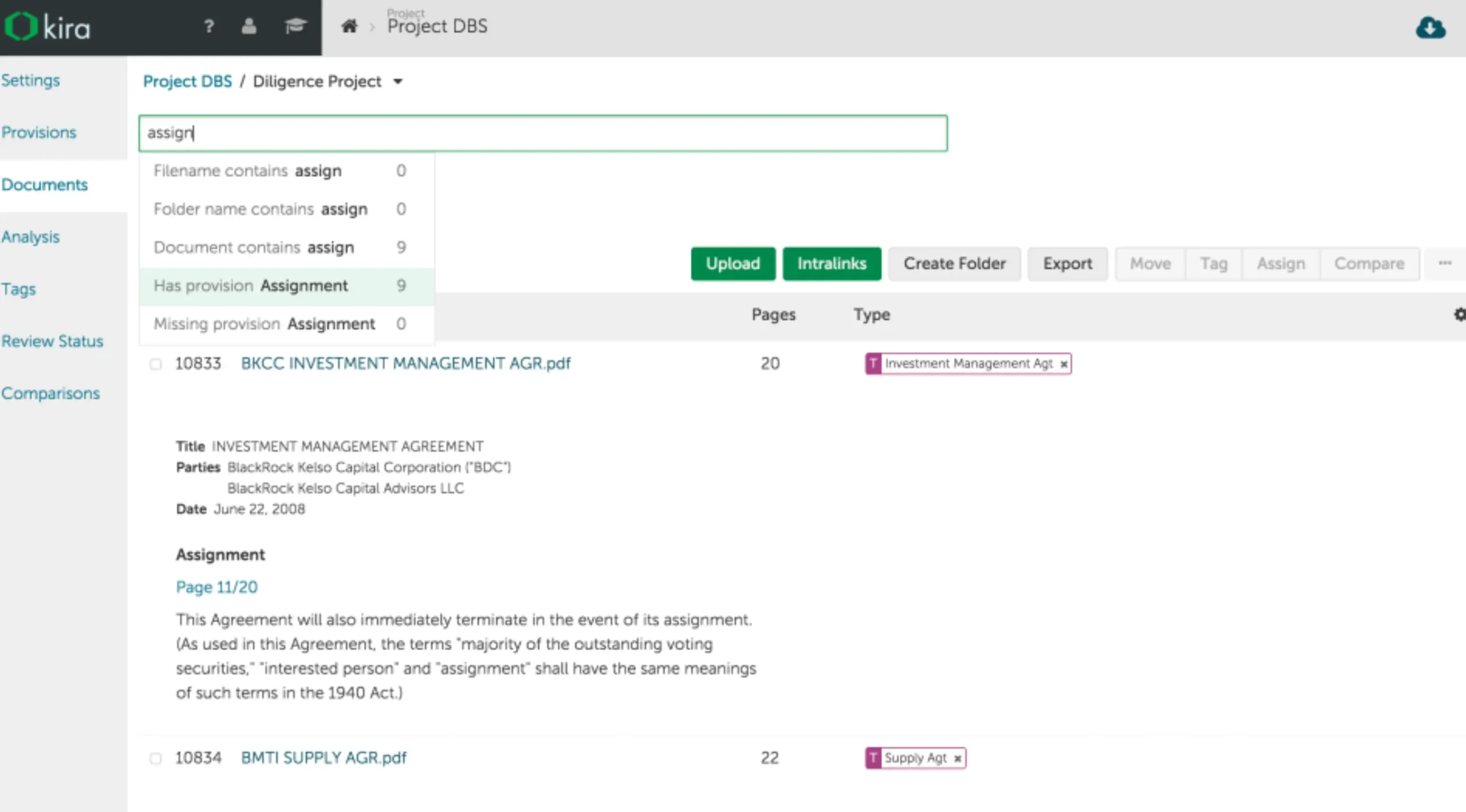 Kira’s AI engine was designed to solve this problem by applying machine learning to document analysis