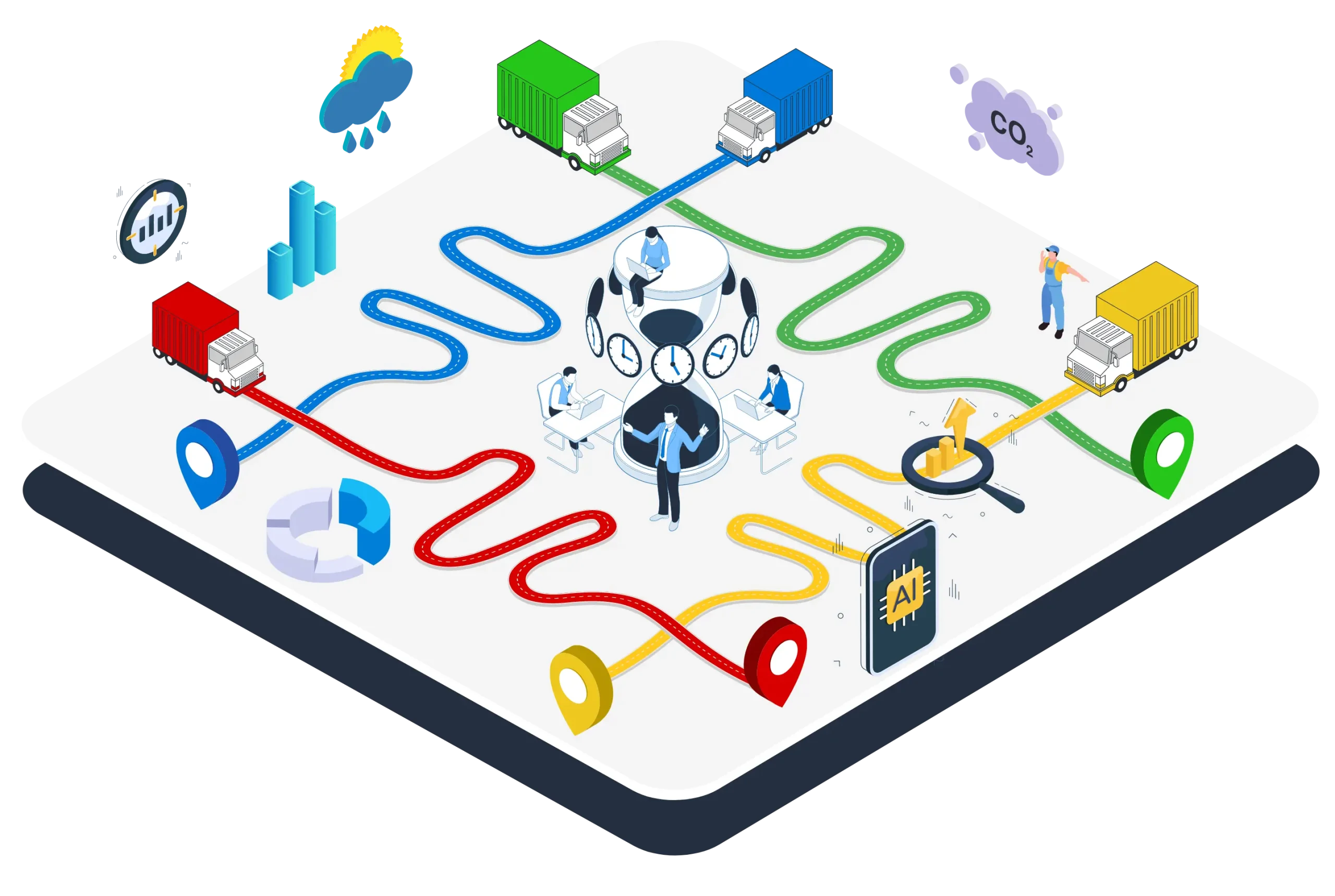 Mô hình tối ưu tuyến đường bằng AI triển khai chuyển đổi số và chuyển đổi xanh